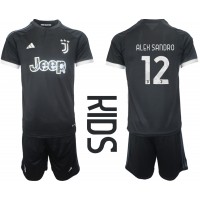 Fotballdrakt Barn Juventus Alex Sandro #12 Tredjedraktsett 2023-24 Kortermet (+ Korte bukser)